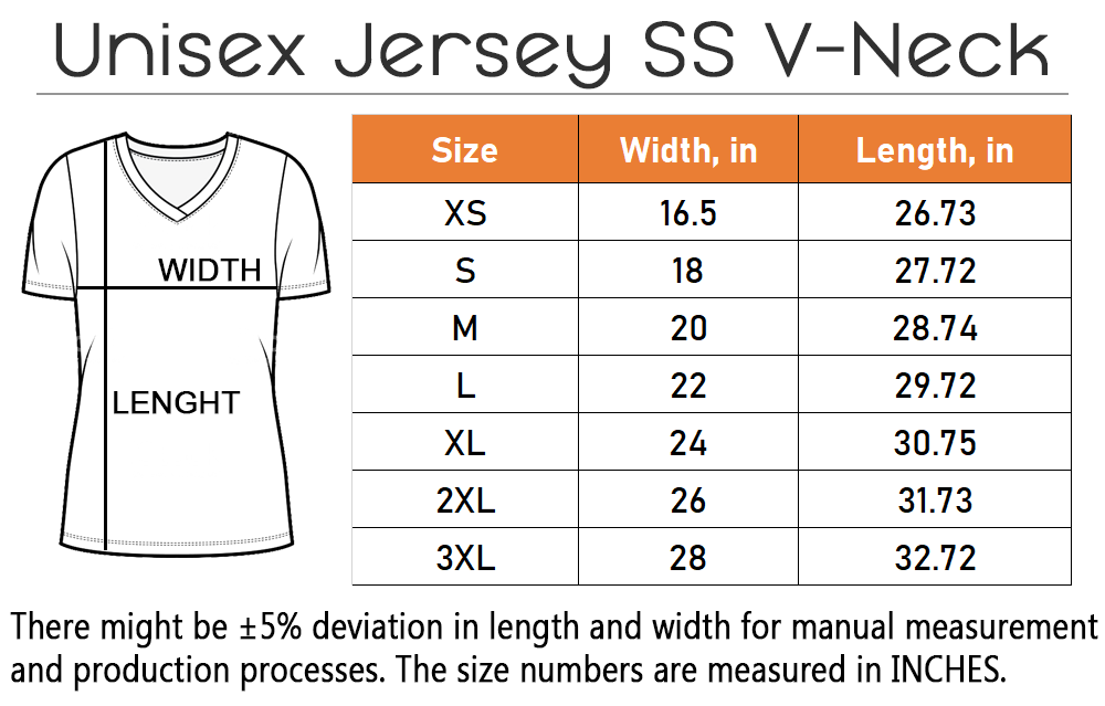 Unisex Jersey Ss V neck 3005